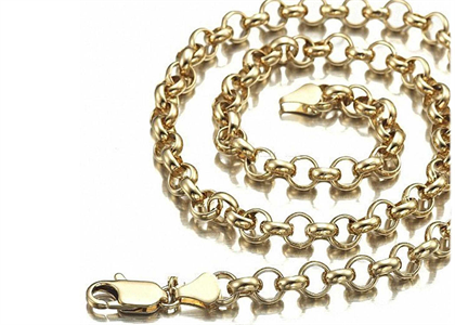 Gold Plated 5 mm Belcher Chain